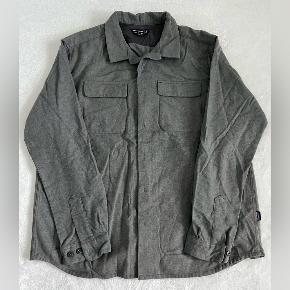 Patagonia Gray Wool Button Down